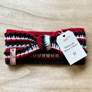 Handmade | Tailgater Ear Warmer in Red, Black & White| Smith Country